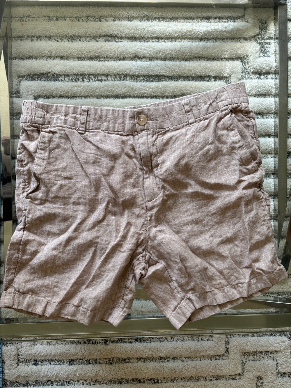 Men’s 100% linen shorts - Large